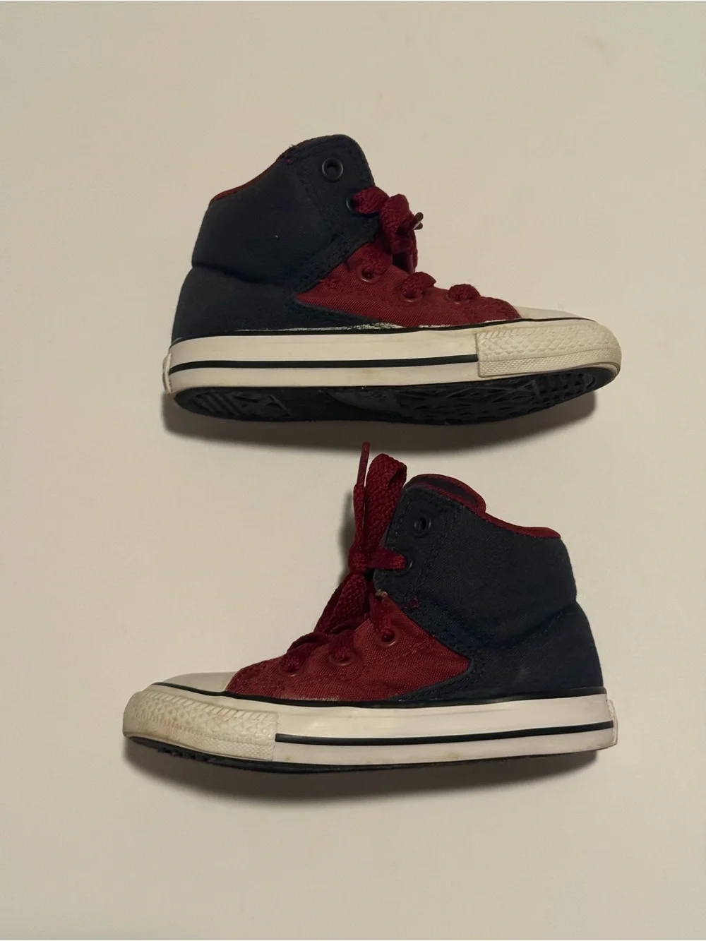 Converse All Star Burgundy and Navy High-Top Sneakers Kids Size 7